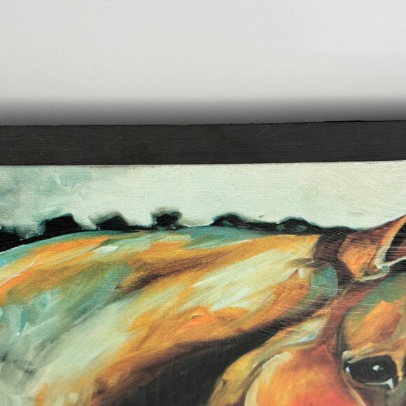 Original Marcia Baldwin 2012 Horse Portrait Oil Painting On Canvas 15” x 15” - Picture 4 of 8